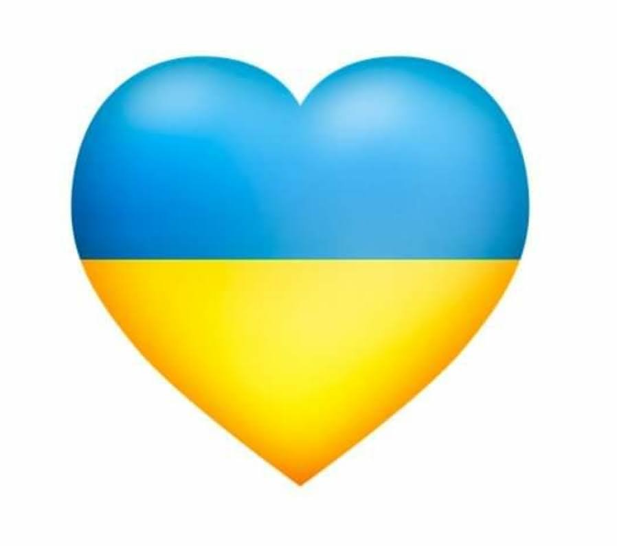 serce w kolorach Ukrainy